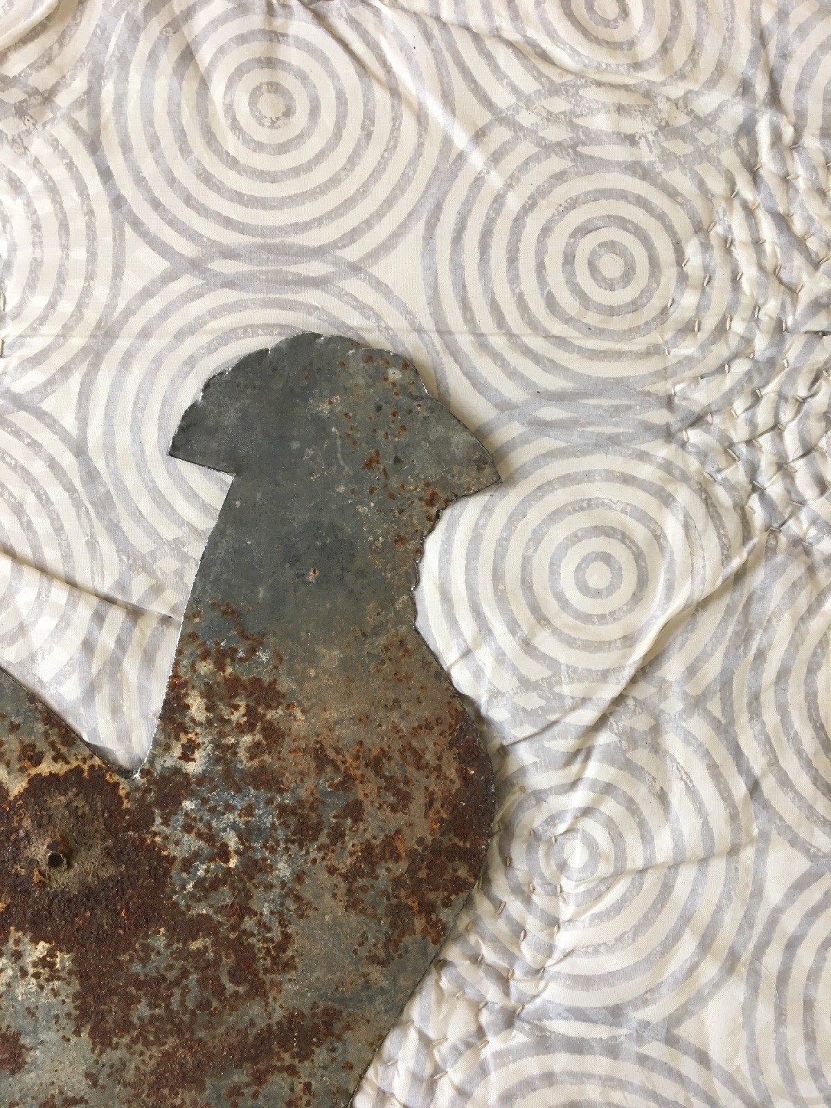 AAFA Antique Americana Sheet Metal Folk Art Primitive Rooster Weathervane Form