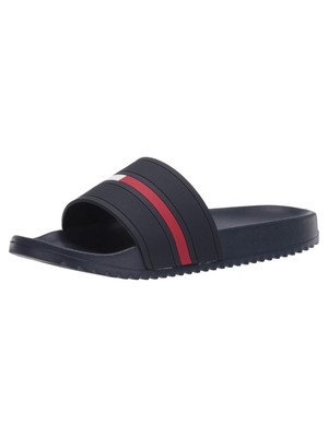 

TOMMY HILFIGER Мужские темно-синие шлепанцы Comfort Redder с круглым носком, 10 м, Navy, TMREDDER