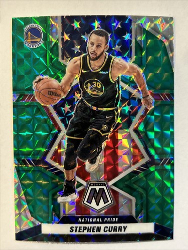2021-22 Mosaic Stephen Curry Green Prizm National Pride | eBay