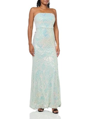 БЕЗМОЛВНОЕ женское вечернее платье без рукавов с зеленой радужной подкладкой для юниорок 1