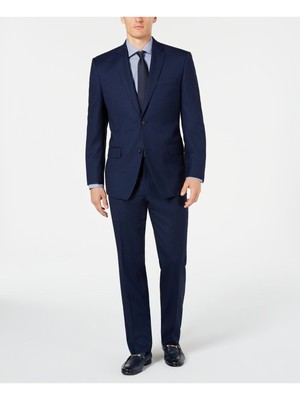 

MARC NEW YORK Мужской темно-синий однобортный костюм с рисунком, Navy, CASS2MBV0459