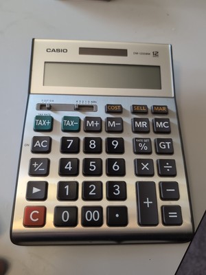 Casio DM-1200BM Desktop Financial Calculator with Extra Large 12-Digit Display
