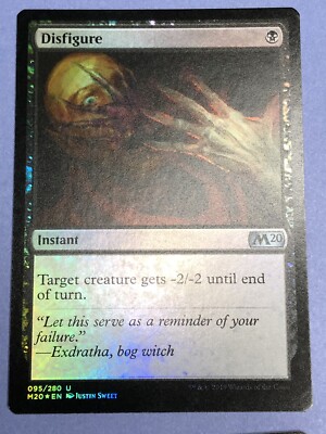 X1 FOIL DISFIGURE Core Set 2020 M20 Magic MTG