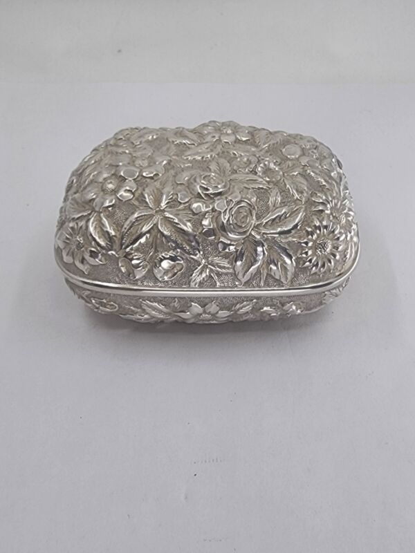 Jacobi Jenkins Sterling Silver Floral Soap Dish 3.75"