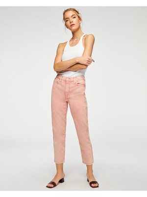 7 FOR ALL MANKIND Женские розовые укороченные джинсы с высокой посадкой и прямыми штанинами на талии 31