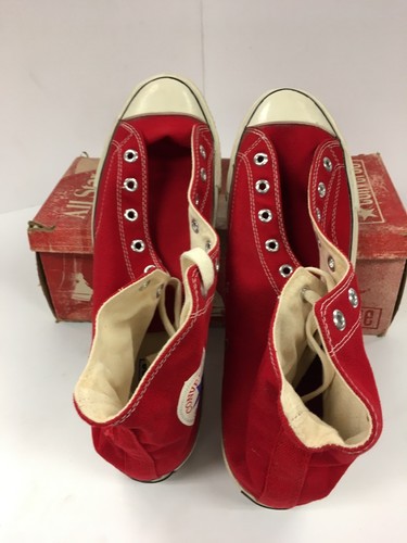 Vintage 1970’s Converse Chuck Taylor Black Label Red Hi Sz 13.5! Original! New!