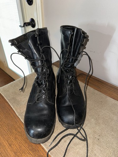 60s usarmy combat boots 茶芯　10 1/2 Vintage 1997 Combat Boots Men Black US Army Military 9 1/2