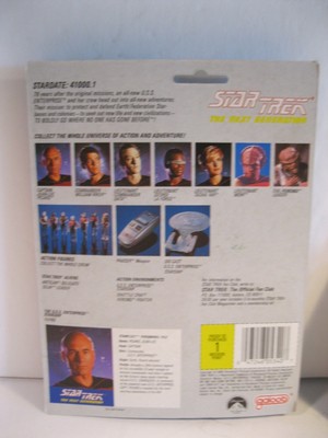 STAR TREK NEXT GENERATION FIGURES TASHA YAR & CAPTAIN PICARD MOC GALOOB
