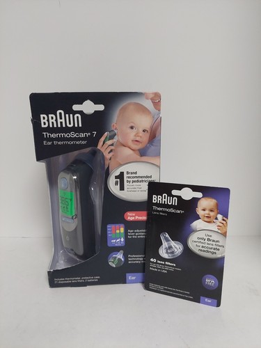 Braun Thermo Scan 7 Digital Ear Thermometer IRT6520 Brand New &/40 Lens Filters