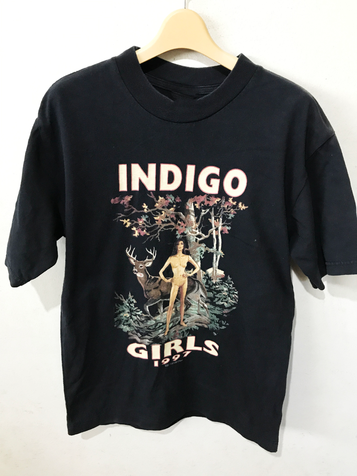 XL 90s USA製INDIGO GIRLS ビンテージ バンド Tシャツ Vintage 1997 Indigo Girls Tour Band Unisex Cotton T-Shirt