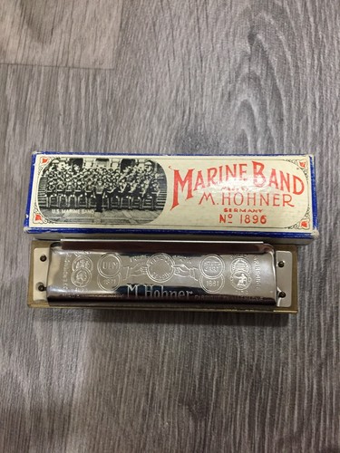 HOHNER Marine Band 1896 Classic C/Natural Minor 1896/20 10-Holes Harmonica NIB!