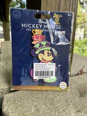 Mickey Mouse Main Attraction Collectible Pin Alice in Wonderland Mad Tea Party