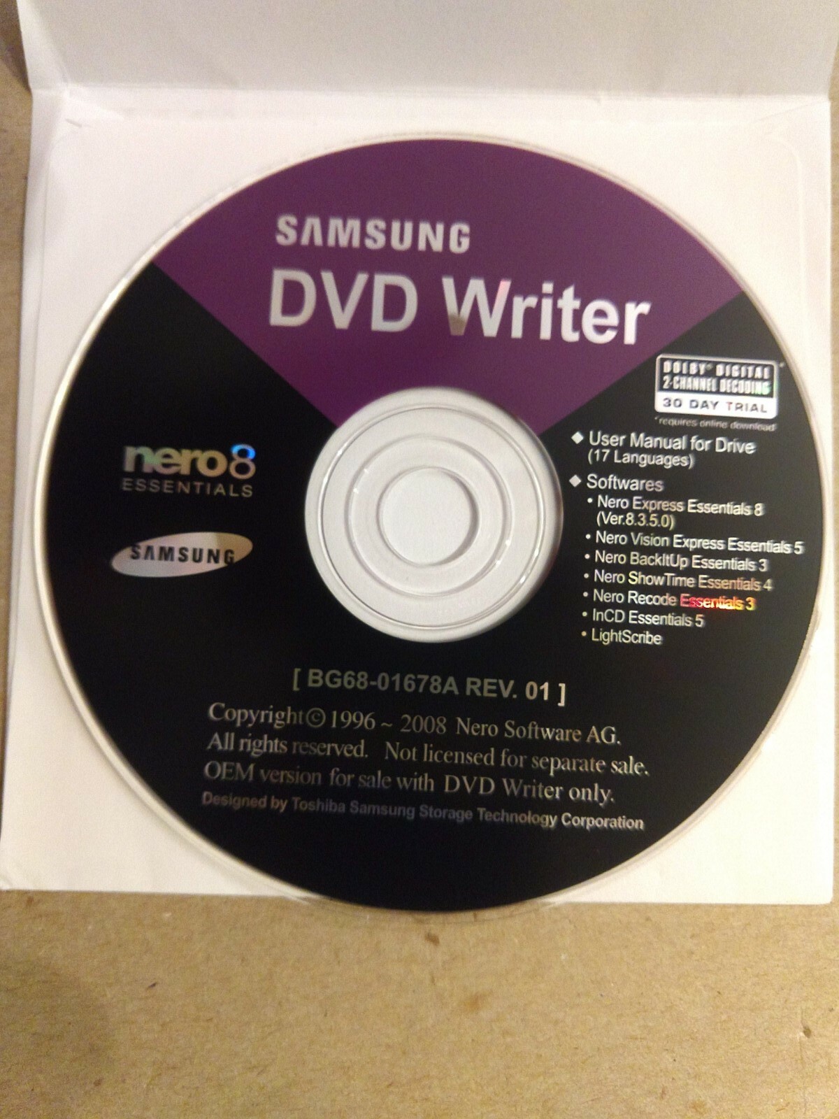 SAMSUNG DVD WRITER - Nero 8 Essentials CD | eBay
