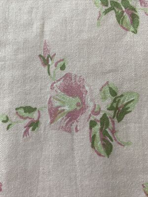 Laura Ashley Vintage Fabric Pink Morning Glories 1983 3 Yards Holland