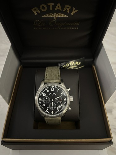 Pre-owned Rotary Watch Gs02680/19 Stainless Steel On Strap Quartz