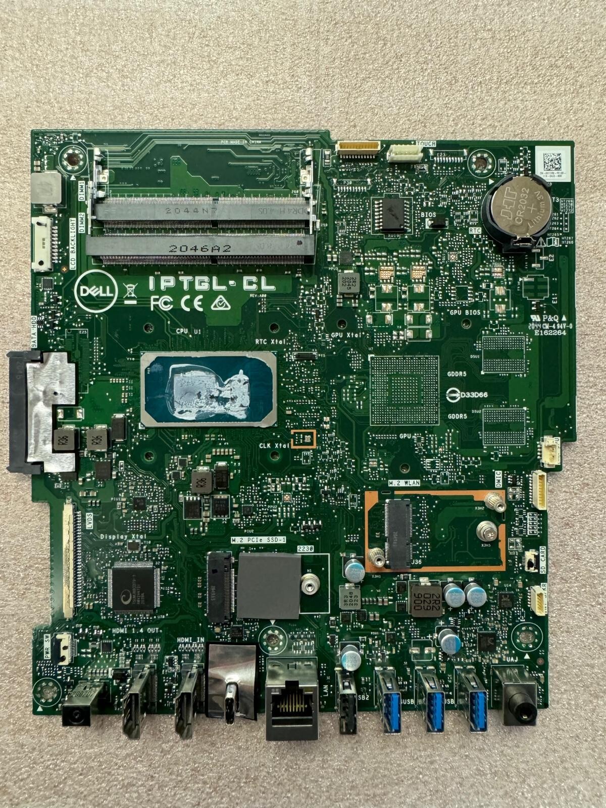 Dell Inspiron AIO 24 5400 i5-1135G7 Motherboard W/ Iris Xe