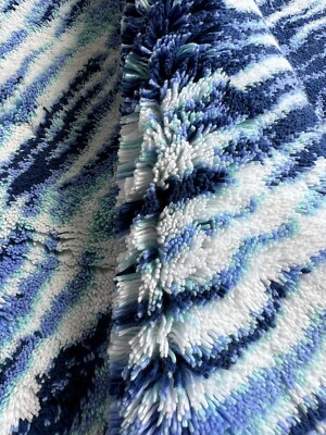 ABYSS & HABIDECOR $635 Rviera Blue/Sky Bath Rug Runner 27 X 47 Egyptian Cotton