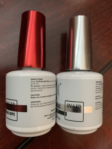 KUPA GelFinity Gel Polish BASE, No Cleanse TOP Coat .5oz/15mL 2ct NEW FAST SHIP