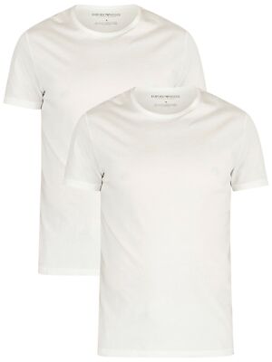 

Emporio Armani Набор из 2 мужских футболок для отдыха из чистого хлопка, белый, 111647-CC722-04710