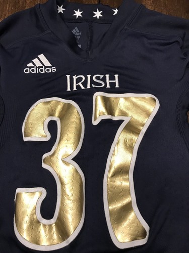 2012 GAME WORN/TEAM ISSUED NOTRE DAME FOOTBALL SHAMROCK SERIES JERSEY #37
