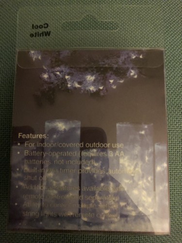 Manor Lane Home Collection Cool White Shimmer String Lights 3 ft (1m)