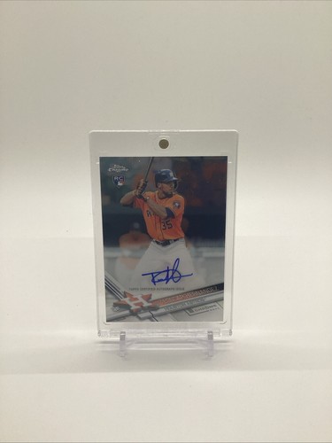 TEOSCAR HERNANDEZ 2017 TOPPS CHROME AUTOGRAPH ROOKIE CARD