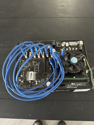 ASRock H110 Pro BTC+ Mining Motherboard With Intel Celeron Processor And Risers