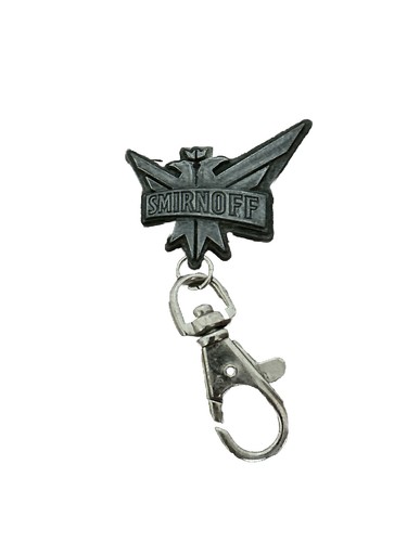 Smirnoff VODKA Metal Double Eagle Logo KEY CHAIN Vintage Keych...