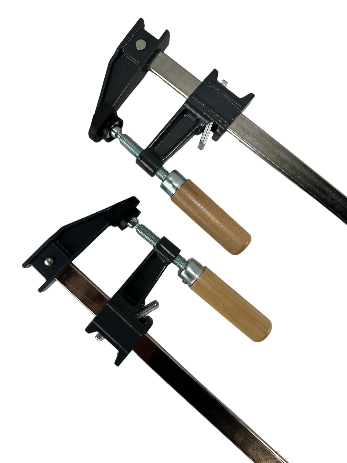 Set of 2- 18" Steel Bar Clamp Tool, Ratchet Quick Release for Metal or Wood