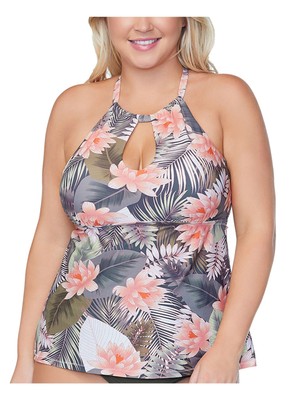 

Женский зеленый топ RAISINS CURVE с лямками и лямками на бретельках Rosalie Tankini