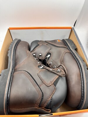 Timberland PRO Pit Boss, Men's, Brown, Steel Toe, SEH, 6 Inch Boot Size 13