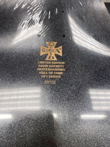 DEATHBOX HALL OF FAME DAVE HACKETT METALLIC BLACK SKATEBOARD DECK