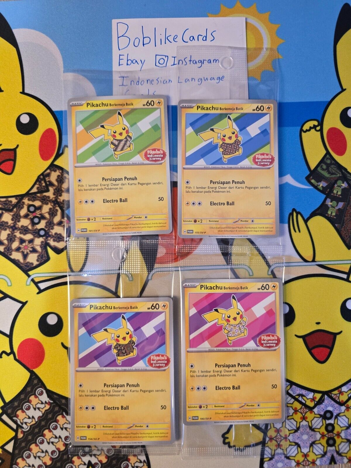 Pokemon TCG Indonesia Pikachu Batik set 4 pattern 101 154 Pokemon TCG Indonesia Pikachu Batik set 4 pattern 101 154