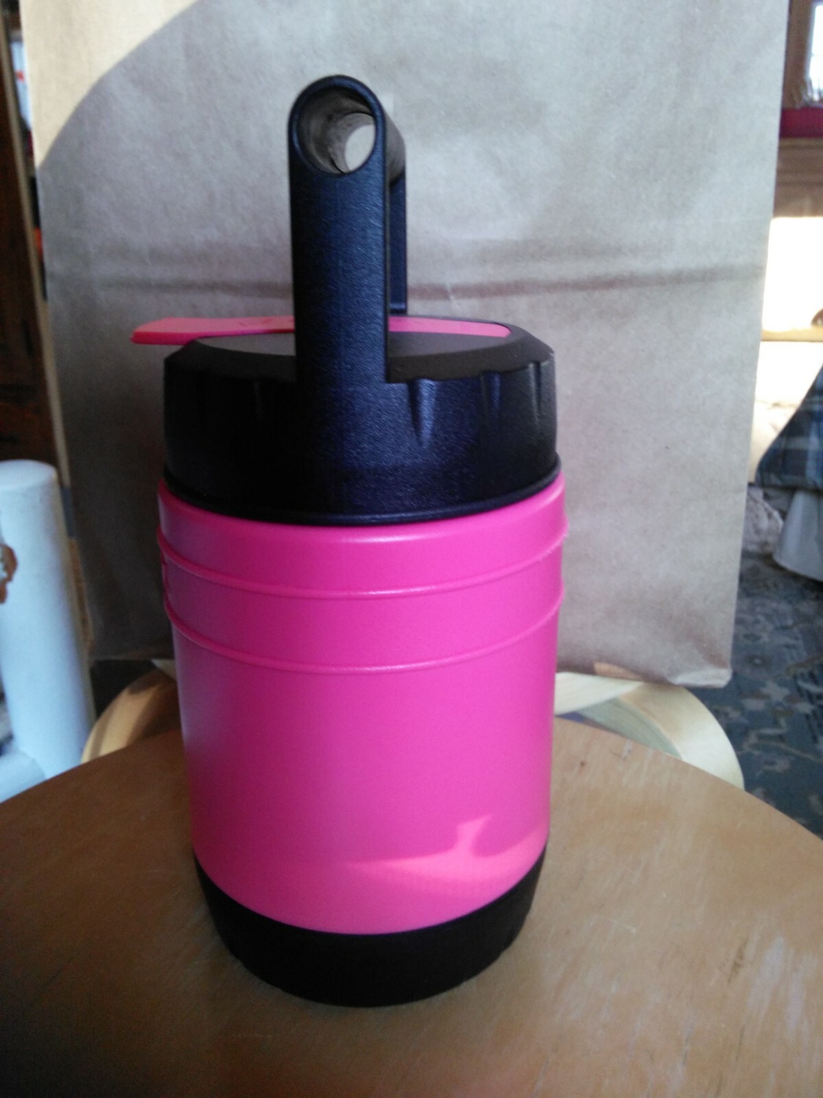 Stanley Microwavable Thermos 10 oz. Pink/Black, Stationary Handle, Flip Spoon