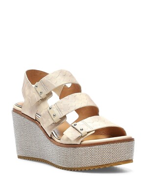 

Женские бежевые кожаные босоножки на танкетке со змеиным рисунком ирисом DONALD PLINER, размер 7 м, Бежевый, IRISE5