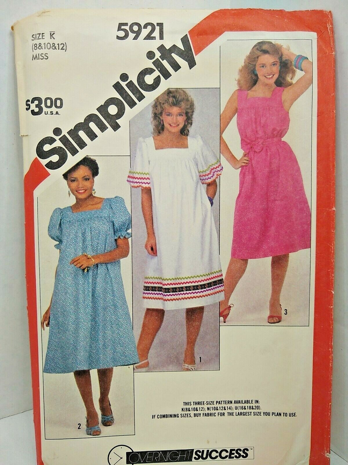 Simplicity 5921 Dress Sewing pattern Ladies Size 8-12 NEW | eBay
