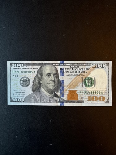 $100 bill (One Hundred Dollar Bill) - Series 2017A (Lightly Circulated)