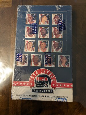 1994 SKYBOX TEAM USA BASKETBALL FACTORY SEALED BOX ORGINAL FACTORY SHRINK WARP