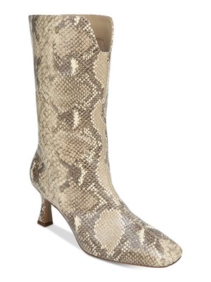 

SAM EDELMAN Женские бежевые модельные ботинки на каблуке с животным принтом, размер  м, Бежевый, H2988L1