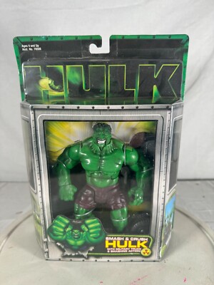 Hulk The Motion Picture Smash & Crush Hulk Marvel Action Figure ToyBiz  NIB 2003