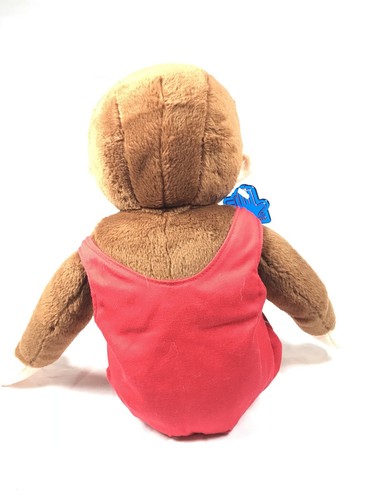Curious George Applause Stuffed Animal Plush Doll 14” EUC! Red Overalls