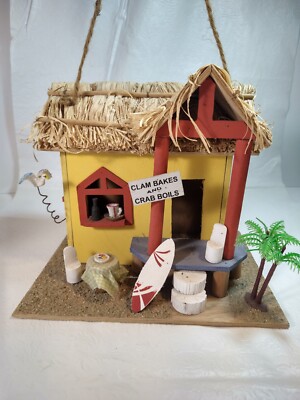 Vintage Bird House Beach Crab Shack & Clam Bake Food Stand Shop Handmade Wooden 