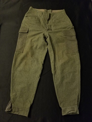 Vintage 1941 Crown 102K WW2 Swedish Army Military Wool Pants