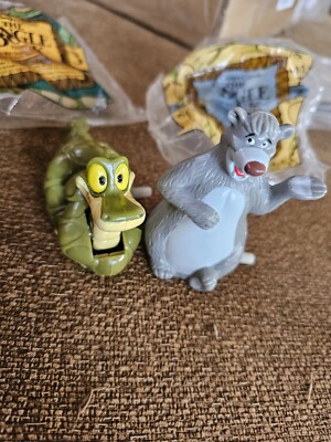 Vtg Mcdonalds Happy Meal Tips 1989 Kaa Snake And Baloo Bear Jungle Book