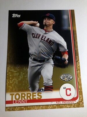 2019 Topps Pro Debut Jumbo 5x7 Lenny Torres Indians 28 02/10