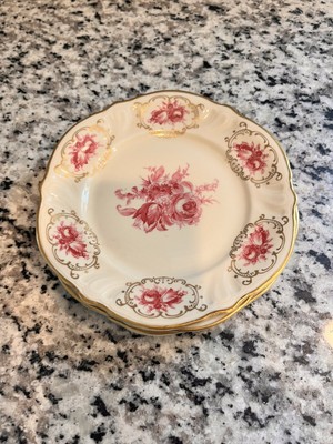 Rosenthal Sanssouci-Continental R53-Pink Roses Gold Rim Bread And Butter Plate