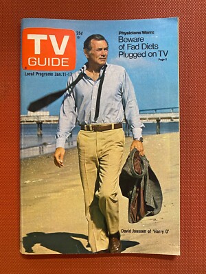 TV GUIDE 1975 January 11 - 17 David Janssen Fad Diets Vintage Magazine