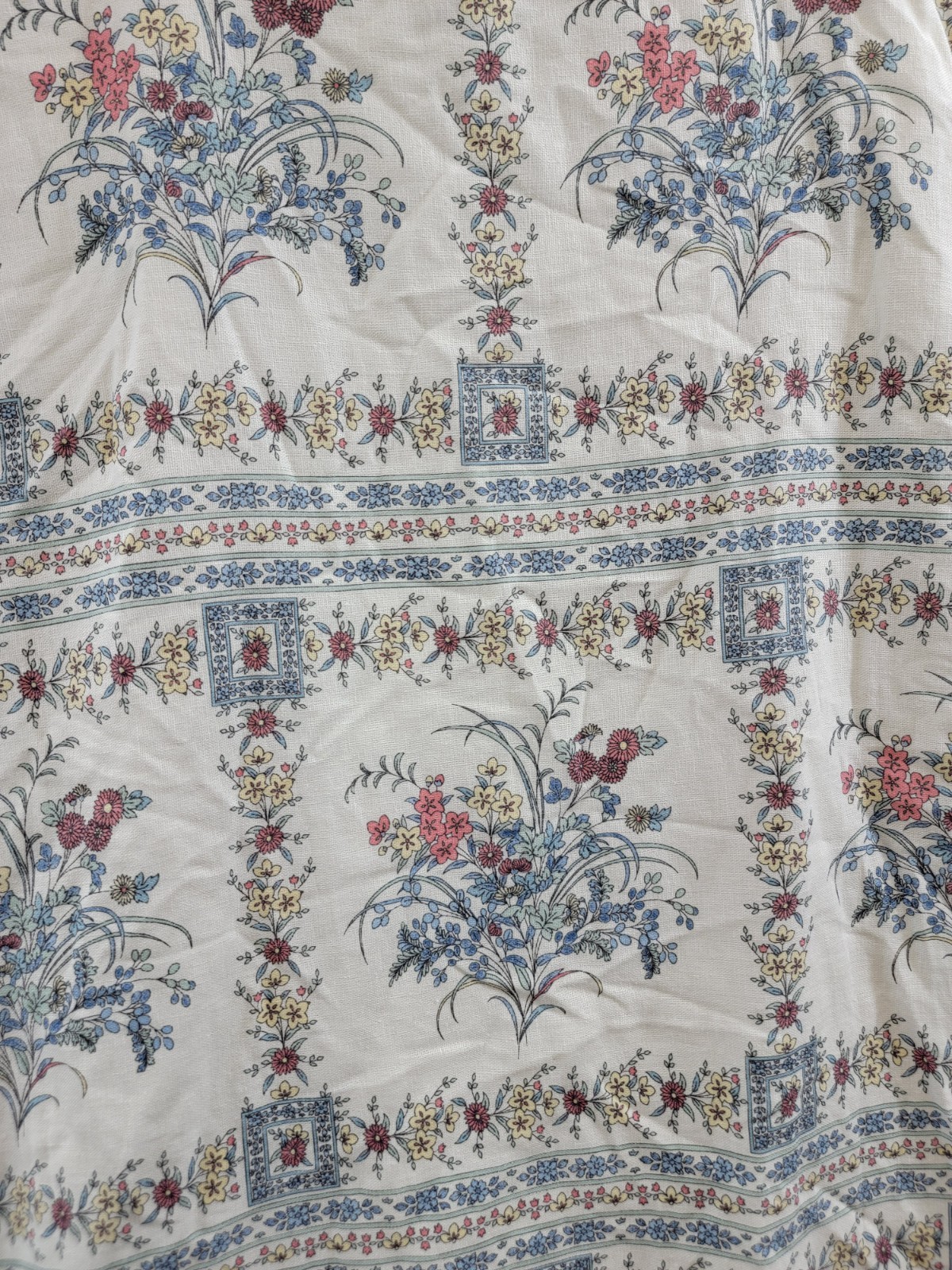 CeCe Floral Print A-Line Maxi Skirt Women's 2 Egret Multi Linen Blend Side Zip - Picture 5 of 15