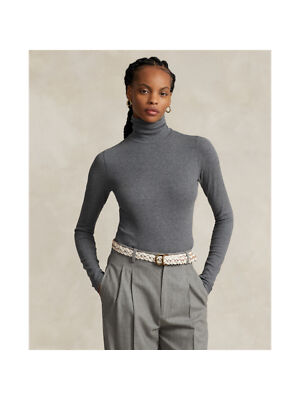 

LAUREN RALPH LAUREN Женский серый свитер с высоким воротником и длинными рукавами на работу