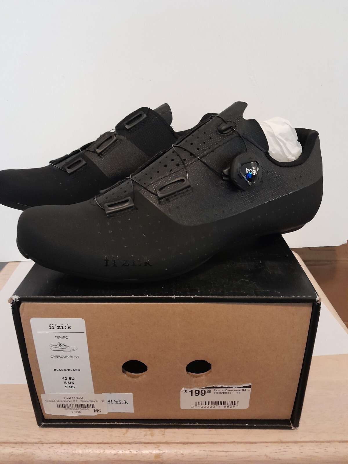 Fizik X4 Terra Powerstrap Men's Mountain Bike Shoes Black  42 EU / 9 US NEW